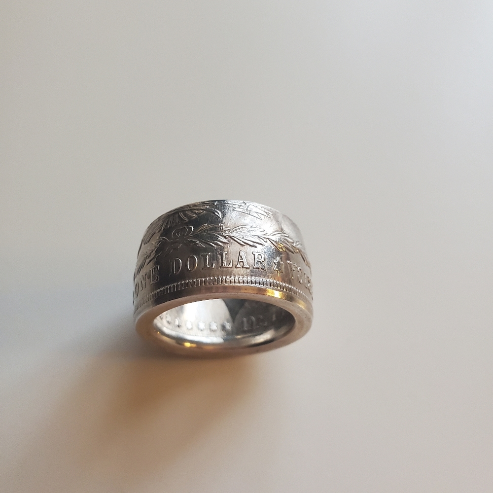 Silver Engraved Ring - image 1